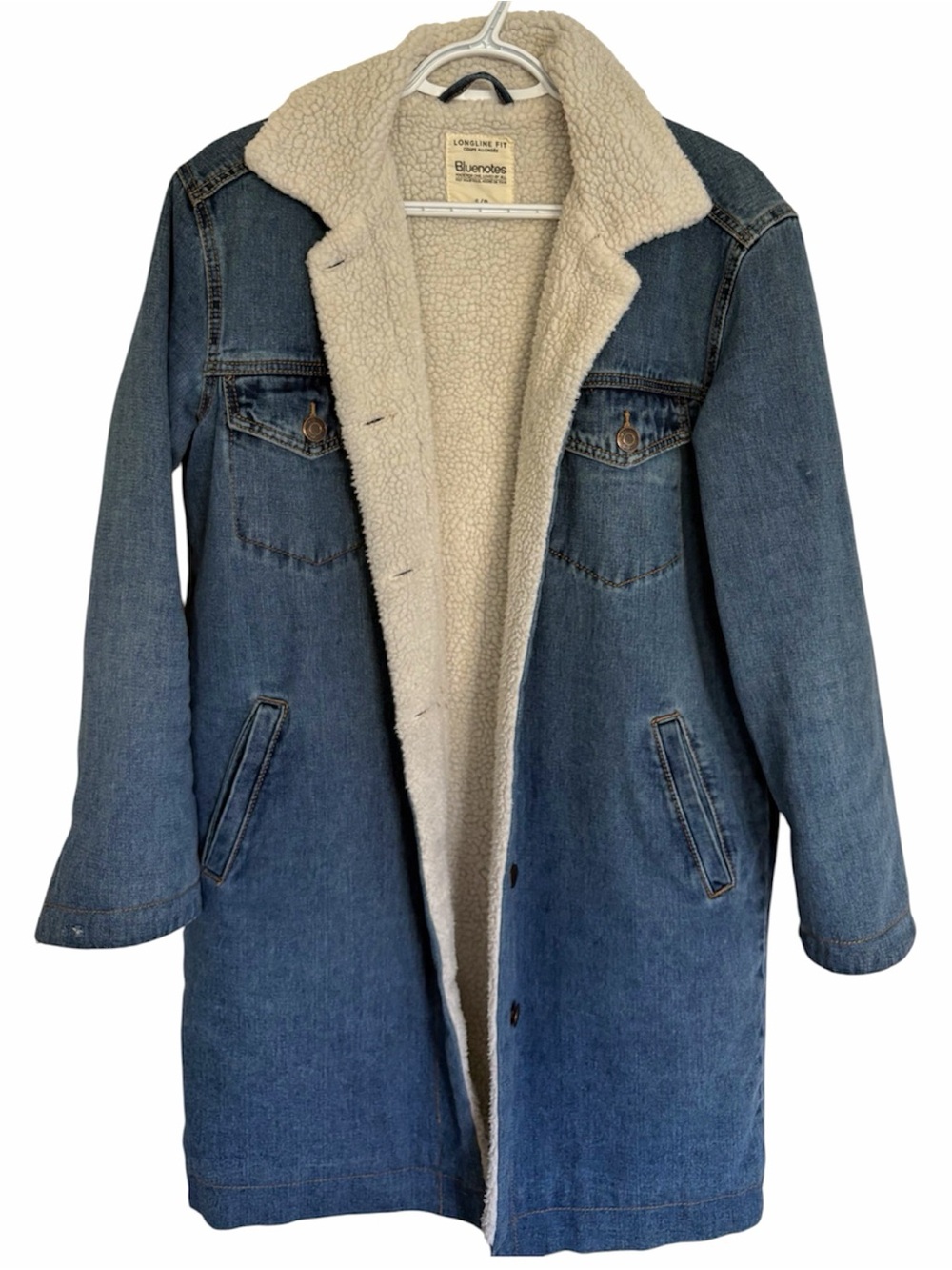 Bluenotes Blue Denim Jacket with Cream Sherpa Lining